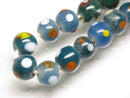 TOKO-BEADS AG107-43N Glass bead (strand) 8~10mm AG107-43N とんぼ玉（連/在庫限り） 8~10mm Asian bead & African bead  Handmade,Lampeork,bead,asia,india,ethnic,parts,accessory,beads とんぼ玉,ビーズ,トンボ玉,アジア,インド,エスニック,手作り,パーツ,アクセサリー