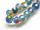 TOKO-BEADS AG107-44N Glass bead (strand) 8~10mm AG107-44N とんぼ玉（連/在庫限り） 8~10mm Asian bead & African bead  Handmade,Lampeork,bead,asia,india,ethnic,parts,accessory,beads とんぼ玉,ビーズ,トンボ玉,アジア,インド,エスニック,手作り,パーツ,アクセサリー