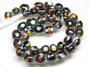 TOKO-BEADS AG107-49N Glass bead (strand) 8~10mm AG107-49N とんぼ玉（連/在庫限り） 8~10mm Asian bead & African bead  Handmade,Lampeork,bead,asia,india,ethnic,parts,accessory,beads とんぼ玉,ビーズ,トンボ玉,アジア,インド,エスニック,手作り,パーツ,アクセサリー