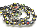 TOKO-BEADS AG107-52N Glass bead (strand) 8~10mm AG107-52N とんぼ玉（連/在庫限り） 8~10mm Asian bead & African bead  Handmade,Lampeork,bead,asia,india,ethnic,parts,accessory,beads とんぼ玉,ビーズ,トンボ玉,アジア,インド,エスニック,手作り,パーツ,アクセサリー