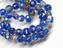 TOKO-BEADS | TOKO-BEADS |AG107-81N とんぼ玉（連/在庫限り） 7~10mm | TOKO-BEADS |AG107-81N Glass bead (strand) 7~10mm Asian bead & African bead  Handmade,Lampeork,bead,asia,india,ethnic,parts,accessory,beads とんぼ玉,ビーズ,トンボ玉,アジア,インド,エスニック,手作り,パーツ,アクセサリー