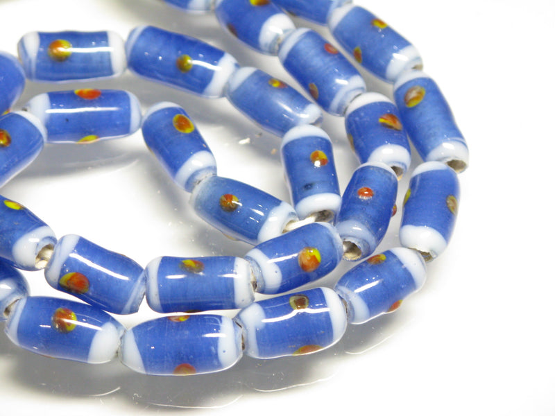 TOKO-BEADS AG109-02N Glass bead (Strand) 6~8mm AG109-02N ジャワとんぼ玉（連） 6~8mm Asian bead & African bead  Handmade,Lampeork,bead,asia,india,ethnic,parts,accessory,beads とんぼ玉,ビーズ,トンボ玉,アジア,インド,エスニック,手作り,パーツ,アクセサリー