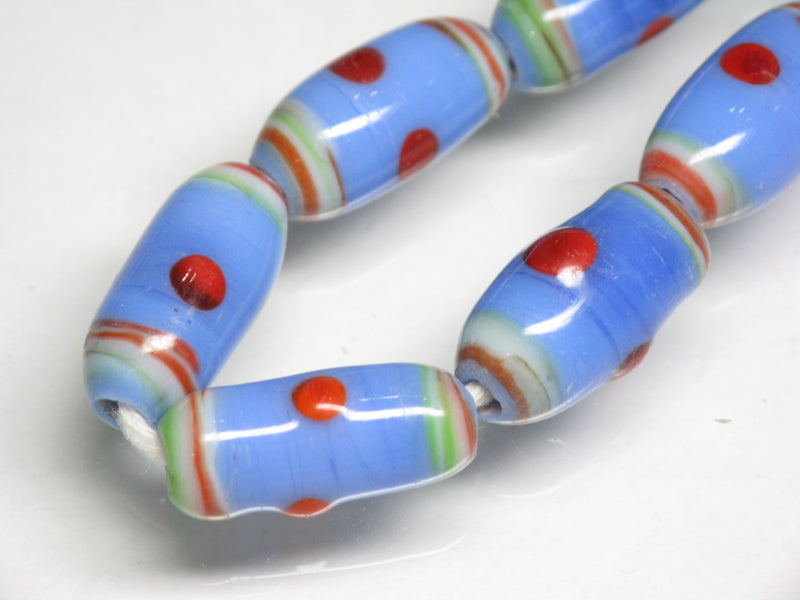 TOKO-BEADS AG109-04N Glass bead (Strand) 6~8mm AG109-04N ジャワとんぼ玉（連） 6~8mm Asian bead & African bead  Handmade,Lampeork,bead,asia,india,ethnic,parts,accessory,beads とんぼ玉,ビーズ,トンボ玉,アジア,インド,エスニック,手作り,パーツ,アクセサリー