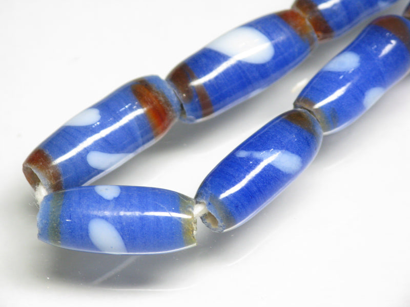 TOKO-BEADS AG109-05N Glass bead (Strand) 6~8mm AG109-05N ジャワとんぼ玉（連） 6~8mm Asian bead & African bead  Handmade,Lampeork,bead,asia,india,ethnic,parts,accessory,beads とんぼ玉,ビーズ,トンボ玉,アジア,インド,エスニック,手作り,パーツ,アクセサリー