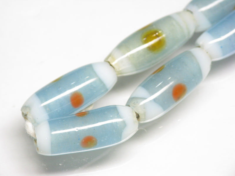 TOKO-BEADS AG109-06N Glass bead (Strand) 6.5~7.5mm AG109-06N ジャワとんぼ玉（連） 6.5~7.5mm Asian bead & African bead  Handmade,Lampeork,bead,asia,india,ethnic,parts,accessory,beads とんぼ玉,ビーズ,トンボ玉,アジア,インド,エスニック,手作り,パーツ,アクセサリー