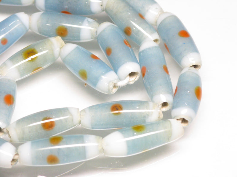 TOKO-BEADS AG109-06N Glass bead (Strand) 6.5~7.5mm AG109-06N ジャワとんぼ玉（連） 6.5~7.5mm Asian bead & African bead  Handmade,Lampeork,bead,asia,india,ethnic,parts,accessory,beads とんぼ玉,ビーズ,トンボ玉,アジア,インド,エスニック,手作り,パーツ,アクセサリー