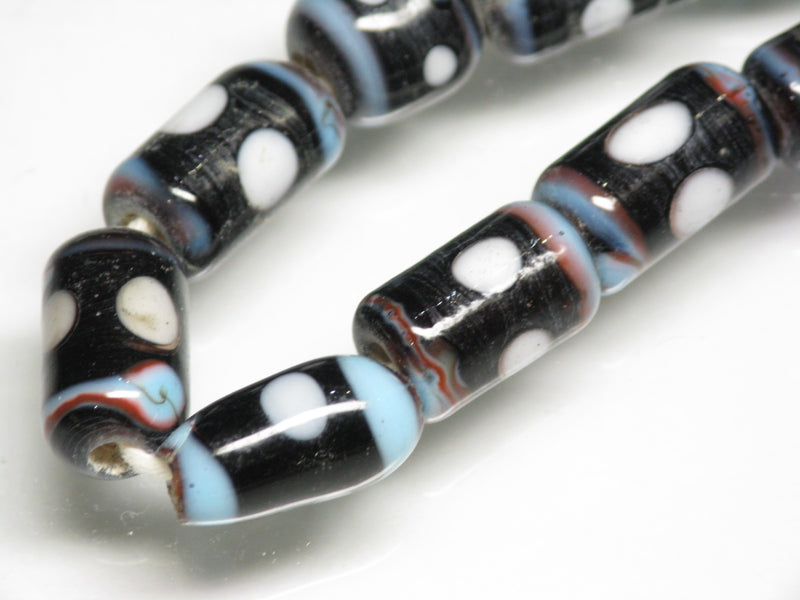 TOKO-BEADS AG109-07N Glass bead (Strand) 7~9mm AG109-07N ジャワとんぼ玉（連） 7~9mm Asian bead & African bead  Handmade,Lampeork,bead,asia,india,ethnic,parts,accessory,beads とんぼ玉,ビーズ,トンボ玉,アジア,インド,エスニック,手作り,パーツ,アクセサリー