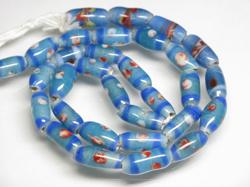 TOKO-BEADS AG109-08N Glass bead  (Strand/mixed) 6～7mm AG109-08N ジャワとんぼ玉ミックス（連/在庫限り） 6～7mm Asian bead & African bead  Handmade,Lampeork,bead,asia,india,ethnic,parts,accessory,beads とんぼ玉,ビーズ,トンボ玉,アジア,インド,エスニック,手作り,パーツ,アクセサリー