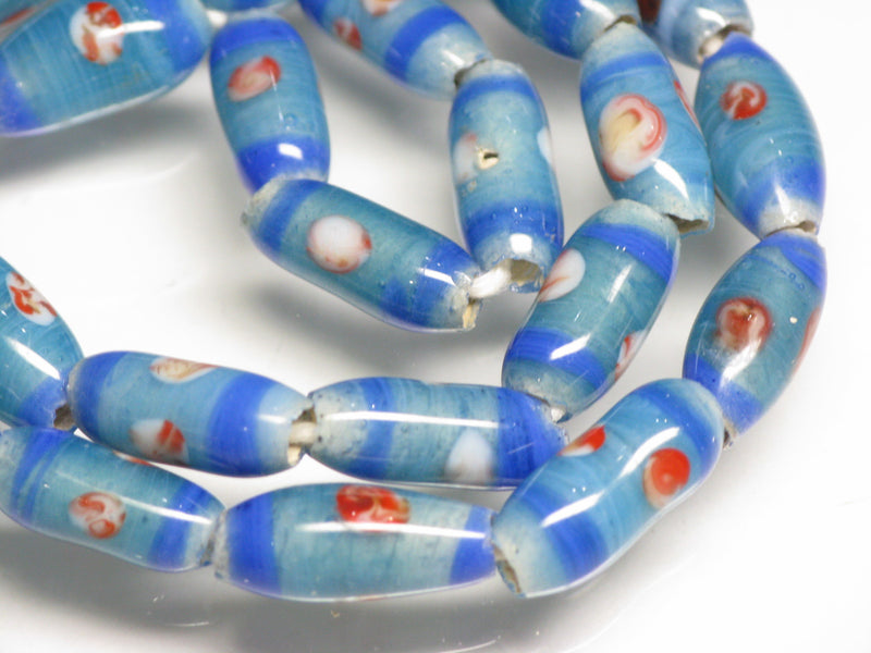 TOKO-BEADS AG109-08N Glass bead  (Strand/mixed) 6～7mm AG109-08N ジャワとんぼ玉ミックス（連/在庫限り） 6～7mm Asian bead & African bead  Handmade,Lampeork,bead,asia,india,ethnic,parts,accessory,beads とんぼ玉,ビーズ,トンボ玉,アジア,インド,エスニック,手作り,パーツ,アクセサリー