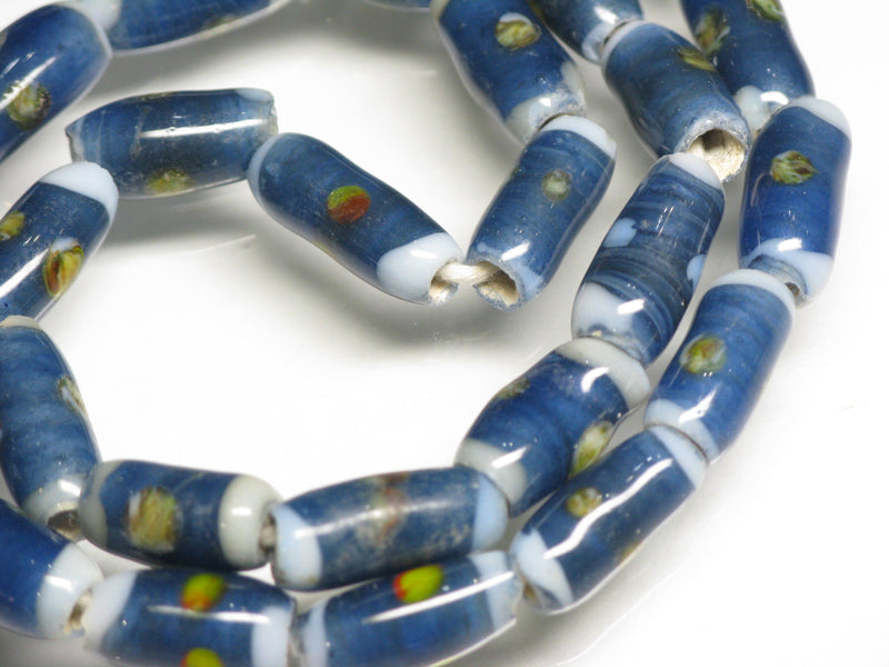TOKO-BEADS AG109-09N Glass bead  (Strand/mixed) 6～7mm AG109-09N ジャワとんぼ玉ミックス（連/在庫限り） 6～7mm Asian bead & African bead  Handmade,Lampeork,bead,asia,india,ethnic,parts,accessory,beads とんぼ玉,ビーズ,トンボ玉,アジア,インド,エスニック,手作り,パーツ,アクセサリー