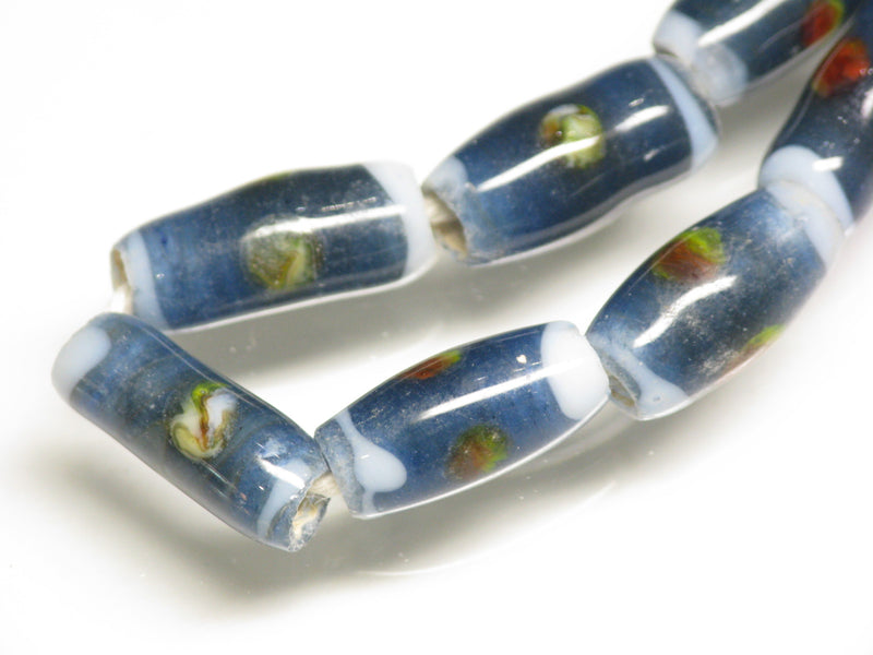 TOKO-BEADS AG109-10N Glass bead  (Strand/mixed) 6～7mm AG109-10N ジャワとんぼ玉ミックス（連/在庫限り） 6～7mm Asian bead & African bead  Handmade,Lampeork,bead,asia,india,ethnic,parts,accessory,beads とんぼ玉,ビーズ,トンボ玉,アジア,インド,エスニック,手作り,パーツ,アクセサリー