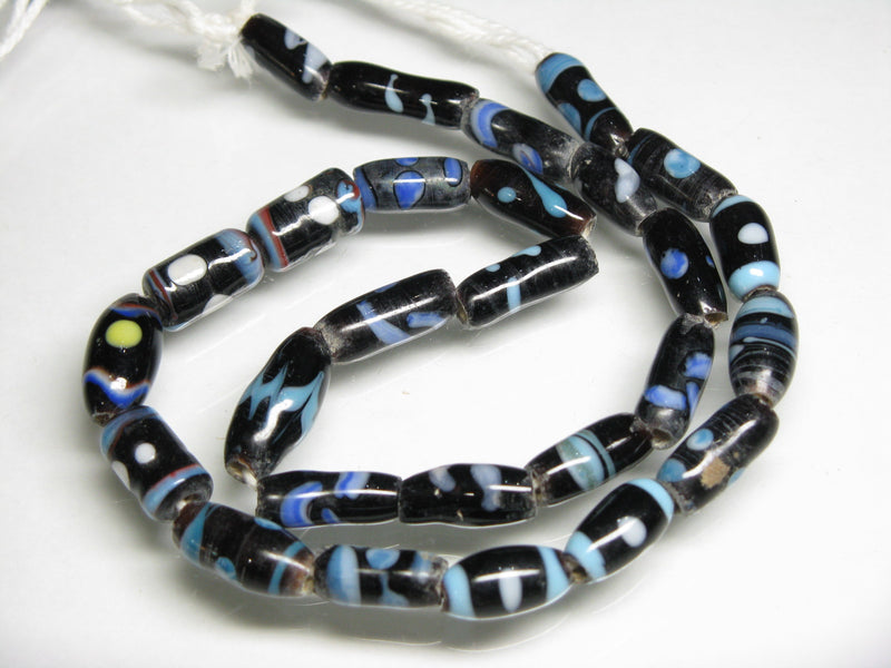 TOKO-BEADS AG109-14N Glass bead  (Strand/mixed) 6~9mm AG109-14N ジャワとんぼ玉ミックス（連/在庫限り） 6~9mm Asian bead & African bead  Handmade,Lampeork,bead,asia,india,ethnic,parts,accessory,beads とんぼ玉,ビーズ,トンボ玉,アジア,インド,エスニック,手作り,パーツ,アクセサリー