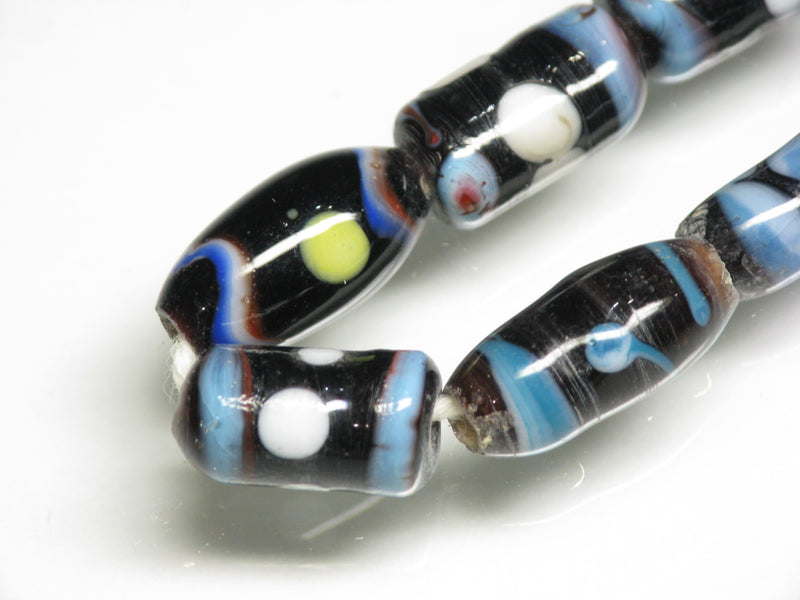 TOKO-BEADS AG109-14N Glass bead  (Strand/mixed) 6~9mm AG109-14N ジャワとんぼ玉ミックス（連/在庫限り） 6~9mm Asian bead & African bead  Handmade,Lampeork,bead,asia,india,ethnic,parts,accessory,beads とんぼ玉,ビーズ,トンボ玉,アジア,インド,エスニック,手作り,パーツ,アクセサリー
