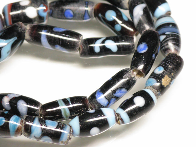 TOKO-BEADS AG109-14N Glass bead  (Strand/mixed) 6~9mm AG109-14N ジャワとんぼ玉ミックス（連/在庫限り） 6~9mm Asian bead & African bead  Handmade,Lampeork,bead,asia,india,ethnic,parts,accessory,beads とんぼ玉,ビーズ,トンボ玉,アジア,インド,エスニック,手作り,パーツ,アクセサリー