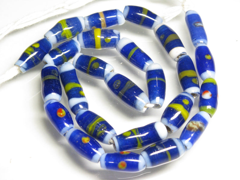 TOKO-BEADS AG109-19N Glass bead  (Strand/mixed) 6~8mm AG109-19N ジャワとんぼ玉ミックス（連/在庫限り） 6~8mm Asian bead & African bead  Handmade,Lampeork,bead,asia,india,ethnic,parts,accessory,beads とんぼ玉,ビーズ,トンボ玉,アジア,インド,エスニック,手作り,パーツ,アクセサリー