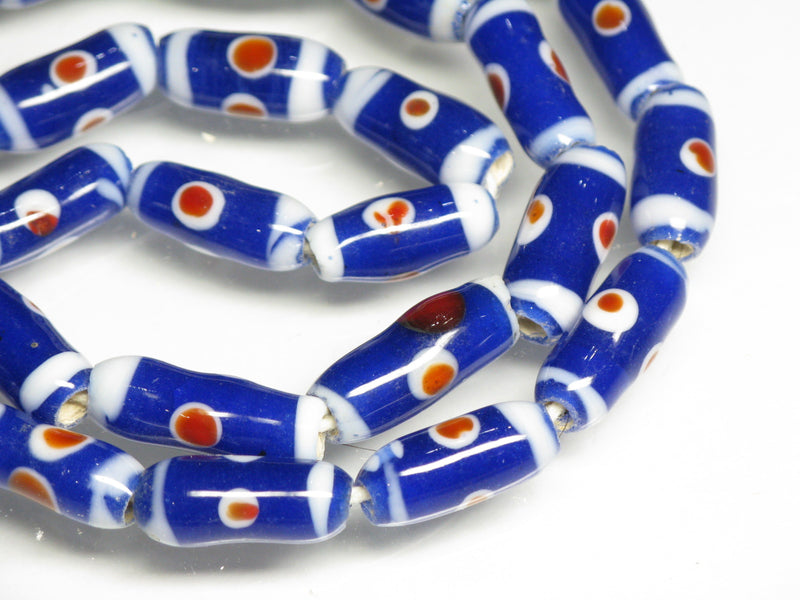 TOKO-BEADS AG109-21N Glass bead  (Strand/mixed) 7~8mm AG109-21N ジャワとんぼ玉ミックス（連/在庫限り） 7~8mm Asian bead & African bead  Handmade,Lampeork,bead,asia,india,ethnic,parts,accessory,beads とんぼ玉,ビーズ,トンボ玉,アジア,インド,エスニック,手作り,パーツ,アクセサリー