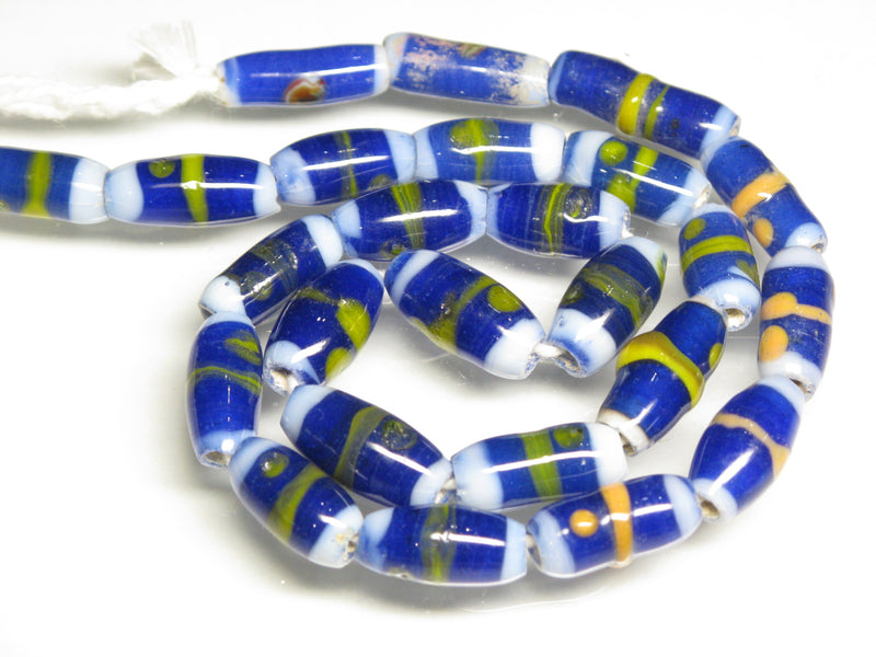 TOKO-BEADS AG109-23N Glass bead  (Strand/mixed) 6~9mm AG109-23N ジャワとんぼ玉ミックス（連/在庫限り） 6~9mm Asian bead & African bead  Handmade,Lampeork,bead,asia,india,ethnic,parts,accessory,beads とんぼ玉,ビーズ,トンボ玉,アジア,インド,エスニック,手作り,パーツ,アクセサリー