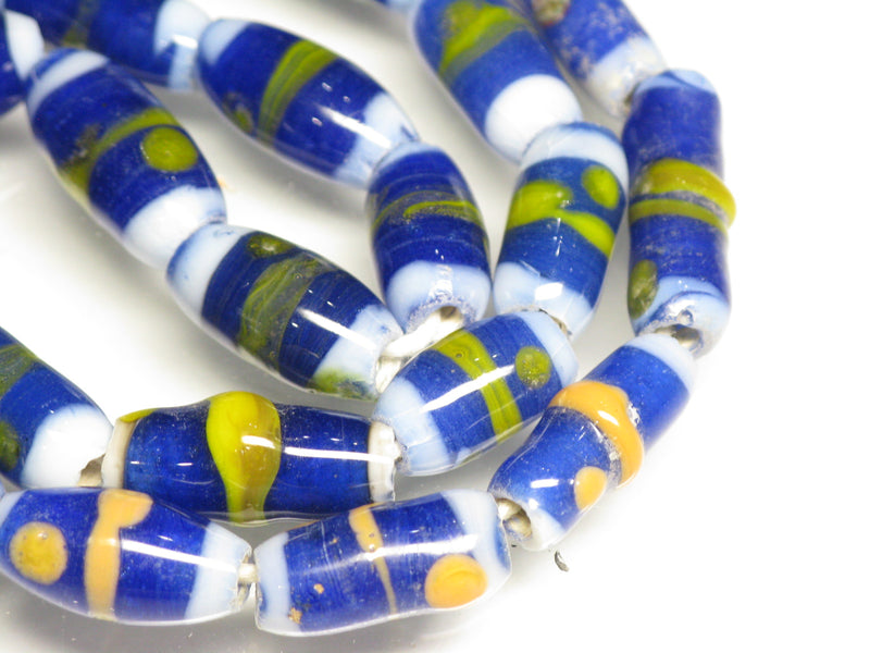 TOKO-BEADS AG109-23N Glass bead  (Strand/mixed) 6~9mm AG109-23N ジャワとんぼ玉ミックス（連/在庫限り） 6~9mm Asian bead & African bead  Handmade,Lampeork,bead,asia,india,ethnic,parts,accessory,beads とんぼ玉,ビーズ,トンボ玉,アジア,インド,エスニック,手作り,パーツ,アクセサリー