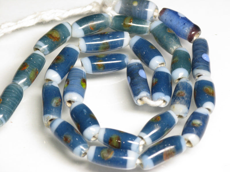 TOKO-BEADS AG109-24N Glass bead  (Strand/mixed) 6~7mm AG109-24N ジャワとんぼ玉ミックス（連/在庫限り） 6~7mm Asian bead & African bead  Handmade,Lampeork,bead,asia,india,ethnic,parts,accessory,beads とんぼ玉,ビーズ,トンボ玉,アジア,インド,エスニック,手作り,パーツ,アクセサリー