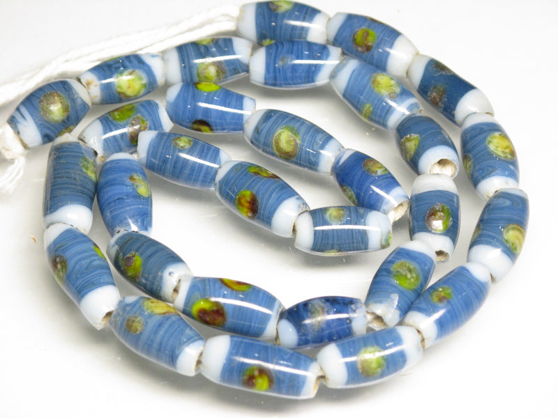 TOKO-BEADS AG109-27N Glass bead  (Strand/mixed) 7~8mm AG109-27N ジャワとんぼ玉ミックス（連/在庫限り） 7~8mm Asian bead & African bead  Handmade,Lampeork,bead,asia,india,ethnic,parts,accessory,beads とんぼ玉,ビーズ,トンボ玉,アジア,インド,エスニック,手作り,パーツ,アクセサリー
