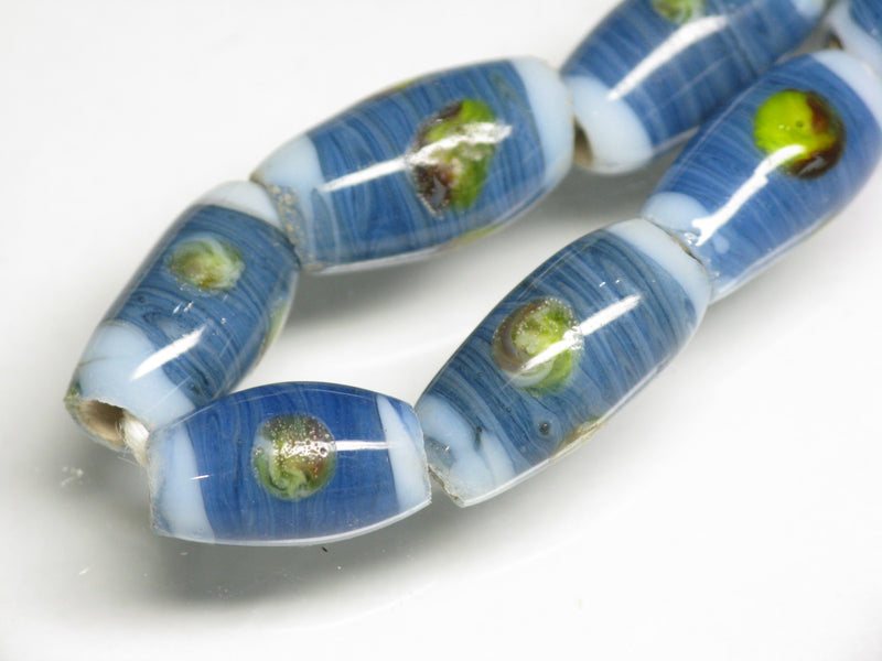 TOKO-BEADS AG109-27N Glass bead  (Strand/mixed) 7~8mm AG109-27N ジャワとんぼ玉ミックス（連/在庫限り） 7~8mm Asian bead & African bead  Handmade,Lampeork,bead,asia,india,ethnic,parts,accessory,beads とんぼ玉,ビーズ,トンボ玉,アジア,インド,エスニック,手作り,パーツ,アクセサリー