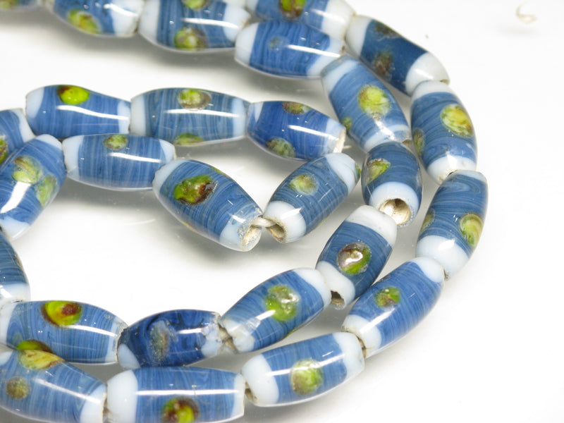 TOKO-BEADS AG109-27N Glass bead  (Strand/mixed) 7~8mm AG109-27N ジャワとんぼ玉ミックス（連/在庫限り） 7~8mm Asian bead & African bead  Handmade,Lampeork,bead,asia,india,ethnic,parts,accessory,beads とんぼ玉,ビーズ,トンボ玉,アジア,インド,エスニック,手作り,パーツ,アクセサリー