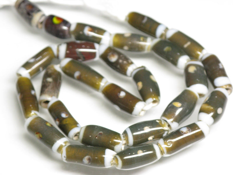 TOKO-BEADS AG109-30N Glass bead  (Strand/mixed) 7~8mm AG109-30N ジャワとんぼ玉ミックス（連/在庫限り） 7~8mm Asian bead & African bead  Handmade,Lampeork,bead,asia,india,ethnic,parts,accessory,beads とんぼ玉,ビーズ,トンボ玉,アジア,インド,エスニック,手作り,パーツ,アクセサリー