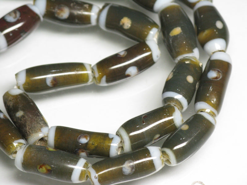 TOKO-BEADS AG109-30N Glass bead  (Strand/mixed) 7~8mm AG109-30N ジャワとんぼ玉ミックス（連/在庫限り） 7~8mm Asian bead & African bead  Handmade,Lampeork,bead,asia,india,ethnic,parts,accessory,beads とんぼ玉,ビーズ,トンボ玉,アジア,インド,エスニック,手作り,パーツ,アクセサリー