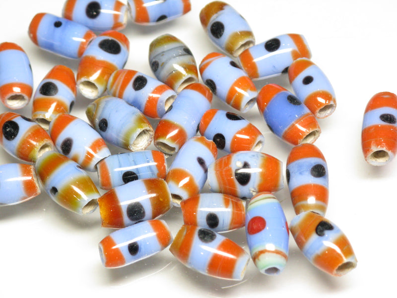 TOKO-BEADS AG109-42S Glass bead 6~8mm AG109-42S ジャワとんぼ玉 6~8mm Asian bead & African bead  Handmade,Lampeork,bead,asia,india,ethnic,parts,accessory,beads とんぼ玉,ビーズ,トンボ玉,アジア,インド,エスニック,手作り,パーツ,アクセサリー