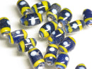 TOKO-BEADS AG109-63S Drum-shaped glass bead 8~9mm AG109-63S 太鼓型とんぼ玉 8~9mm Asian bead & African bead  Handmade,Lampeork,bead,asia,india,ethnic,parts,accessory,beads とんぼ玉,ビーズ,トンボ玉,アジア,インド,エスニック,手作り,パーツ,アクセサリー
