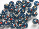 TOKO-BEADS | TOKO-BEADS |AG110-37S スポット柄のジャワのとんぼ玉 8~9mm | TOKO-BEADS |AG110-37S Glass bead 8~9mm Asian bead & African bead  Handmade,Lampeork,bead,asia,india,ethnic,parts,accessory,beads とんぼ玉,ビーズ,トンボ玉,アジア,インド,エスニック,手作り,パーツ,アクセサリー