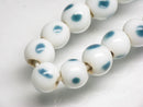 TOKO-BEADS AG111-01N Glass bead (strand) 8~9mm AG111-01N とんぼ玉（連） 8~9mm Asian bead & African bead  Handmade,Lampeork,bead,asia,india,ethnic,parts,accessory,beads とんぼ玉,ビーズ,トンボ玉,アジア,インド,エスニック,手作り,パーツ,アクセサリー