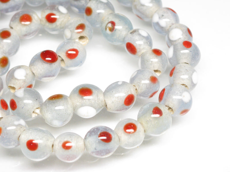 TOKO-BEADS AG111-03N Glass bead (strand) 8~9mm AG111-03N とんぼ玉（連） 8~9mm Asian bead & African bead  Handmade,Lampeork,bead,asia,india,ethnic,parts,accessory,beads とんぼ玉,ビーズ,トンボ玉,アジア,インド,エスニック,手作り,パーツ,アクセサリー