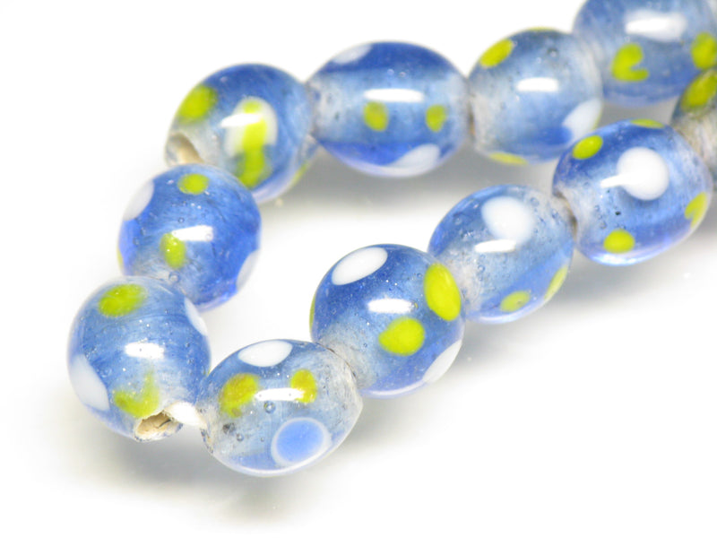 TOKO-BEADS AG111-05N Glass bead (strand) 8.5~10mm AG111-05N とんぼ玉（連） 8.5~10mm Asian bead & African bead  Handmade,Lampeork,bead,asia,india,ethnic,parts,accessory,beads とんぼ玉,ビーズ,トンボ玉,アジア,インド,エスニック,手作り,パーツ,アクセサリー