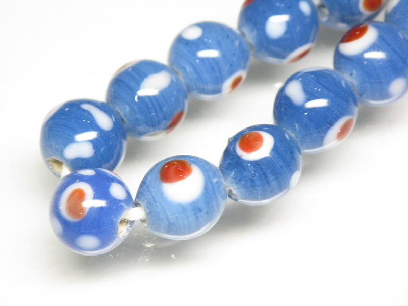TOKO-BEADS AG111-07N Glass bead (strand) 8~9mm AG111-07N とんぼ玉（連） 8~9mm Asian bead & African bead  Handmade,Lampeork,bead,asia,india,ethnic,parts,accessory,beads とんぼ玉,ビーズ,トンボ玉,アジア,インド,エスニック,手作り,パーツ,アクセサリー