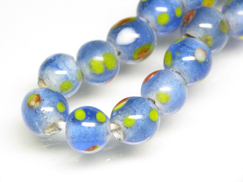 TOKO-BEADS AG111-11N Glass bead (strand) 7.5~8mm AG111-11N とんぼ玉（連） 7.5~8mm Asian bead & African bead  Handmade,Lampeork,bead,asia,india,ethnic,parts,accessory,beads とんぼ玉,ビーズ,トンボ玉,アジア,インド,エスニック,手作り,パーツ,アクセサリー