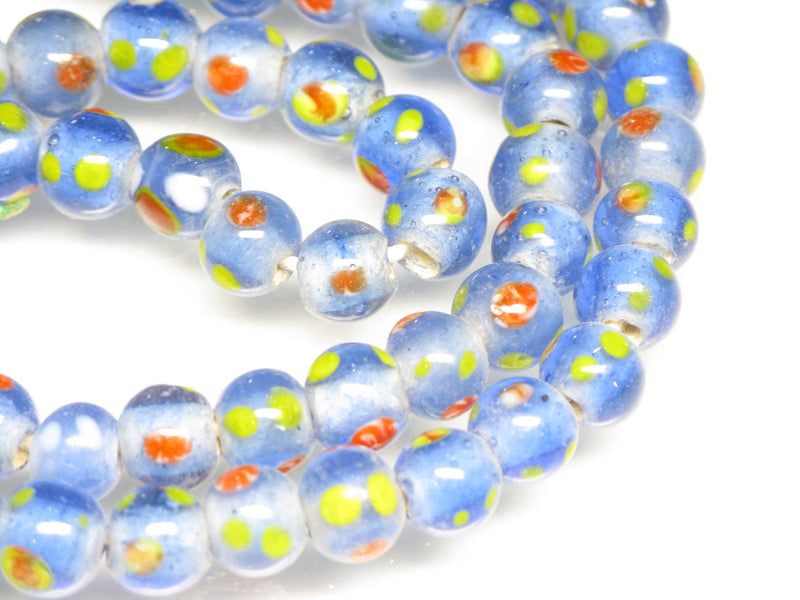 TOKO-BEADS AG111-11N Glass bead (strand) 7.5~8mm AG111-11N とんぼ玉（連） 7.5~8mm Asian bead & African bead  Handmade,Lampeork,bead,asia,india,ethnic,parts,accessory,beads とんぼ玉,ビーズ,トンボ玉,アジア,インド,エスニック,手作り,パーツ,アクセサリー