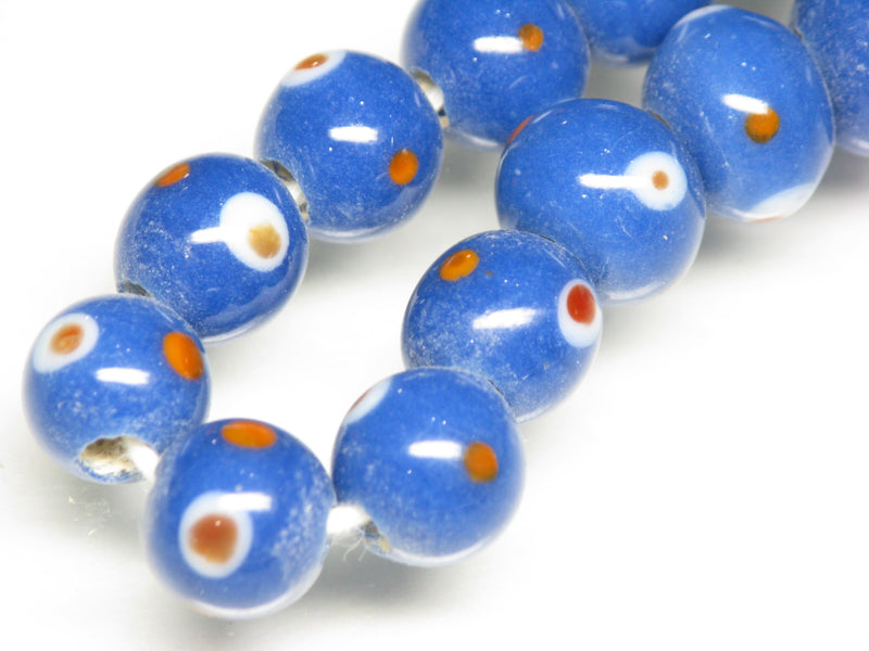TOKO-BEADS AG111-12N Glass bead (strand) 9.5~10.5mm AG111-12N とんぼ玉（連） 9.5~10.5mm Asian bead & African bead  Handmade,Lampeork,bead,asia,india,ethnic,parts,accessory,beads とんぼ玉,ビーズ,トンボ玉,アジア,インド,エスニック,手作り,パーツ,アクセサリー