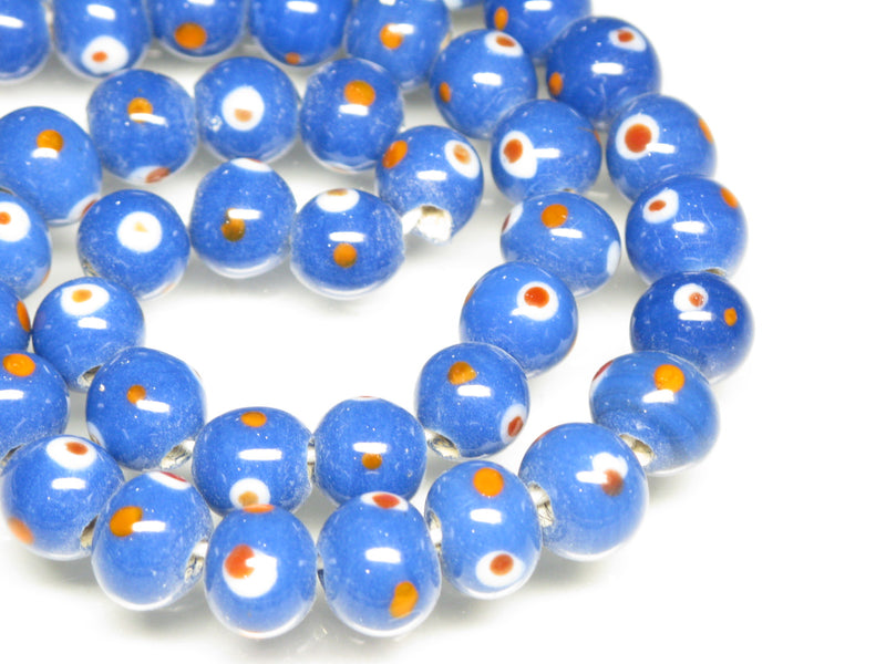 TOKO-BEADS AG111-12N Glass bead (strand) 9.5~10.5mm AG111-12N とんぼ玉（連） 9.5~10.5mm Asian bead & African bead  Handmade,Lampeork,bead,asia,india,ethnic,parts,accessory,beads とんぼ玉,ビーズ,トンボ玉,アジア,インド,エスニック,手作り,パーツ,アクセサリー