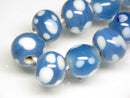 TOKO-BEADS AG111-14N Glass bead (strand) 9~11.5mm AG111-14N とんぼ玉（連） 9~11.5mm Asian bead & African bead  Handmade,Lampeork,bead,asia,india,ethnic,parts,accessory,beads とんぼ玉,ビーズ,トンボ玉,アジア,インド,エスニック,手作り,パーツ,アクセサリー