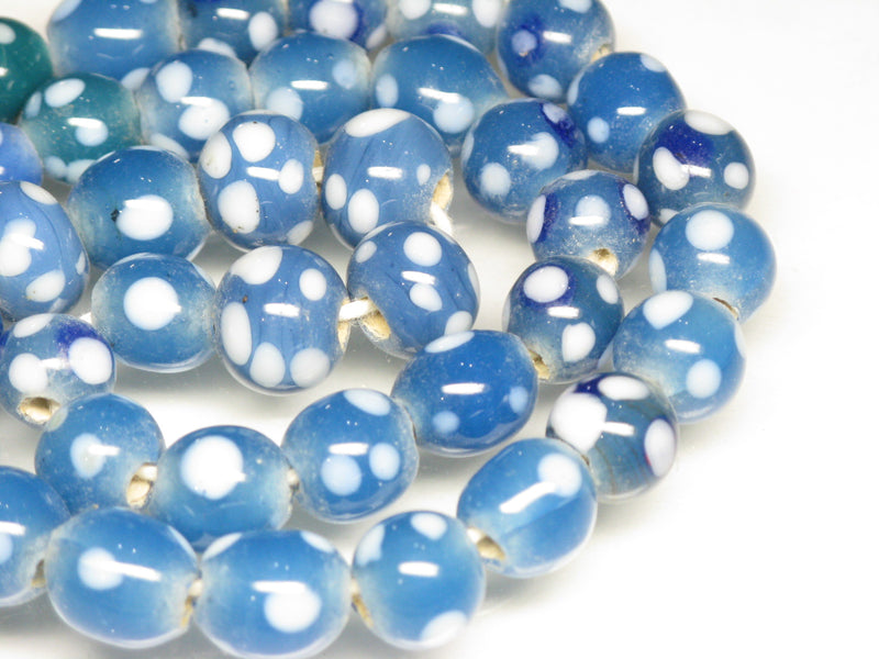TOKO-BEADS AG111-14N Glass bead (strand) 9~11.5mm AG111-14N とんぼ玉（連） 9~11.5mm Asian bead & African bead  Handmade,Lampeork,bead,asia,india,ethnic,parts,accessory,beads とんぼ玉,ビーズ,トンボ玉,アジア,インド,エスニック,手作り,パーツ,アクセサリー