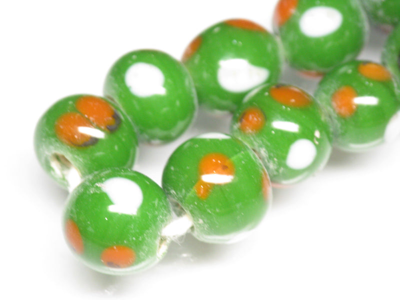 TOKO-BEADS AG111-16N Glass bead (strand) 8~10mm AG111-16N とんぼ玉（連） 8~10mm Asian bead & African bead  Handmade,Lampeork,bead,asia,india,ethnic,parts,accessory,beads とんぼ玉,ビーズ,トンボ玉,アジア,インド,エスニック,手作り,パーツ,アクセサリー