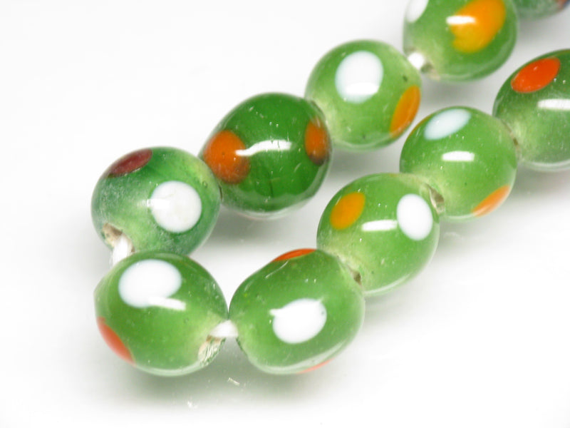TOKO-BEADS AG111-17N Glass bead (strand) 8~9mm AG111-17N とんぼ玉（連） 8~9mm Asian bead & African bead  Handmade,Lampeork,bead,asia,india,ethnic,parts,accessory,beads とんぼ玉,ビーズ,トンボ玉,アジア,インド,エスニック,手作り,パーツ,アクセサリー