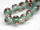 TOKO-BEADS AG111-21N Glass bead (strand) 8~9mm AG111-21N とんぼ玉（連） 8~9mm Asian bead & African bead  Handmade,Lampeork,bead,asia,india,ethnic,parts,accessory,beads とんぼ玉,ビーズ,トンボ玉,アジア,インド,エスニック,手作り,パーツ,アクセサリー