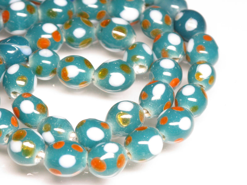 TOKO-BEADS AG111-22N Glass bead (strand) 8~9.5mm AG111-22N とんぼ玉（連） 8~9.5mm Asian bead & African bead  Handmade,Lampeork,bead,asia,india,ethnic,parts,accessory,beads とんぼ玉,ビーズ,トンボ玉,アジア,インド,エスニック,手作り,パーツ,アクセサリー