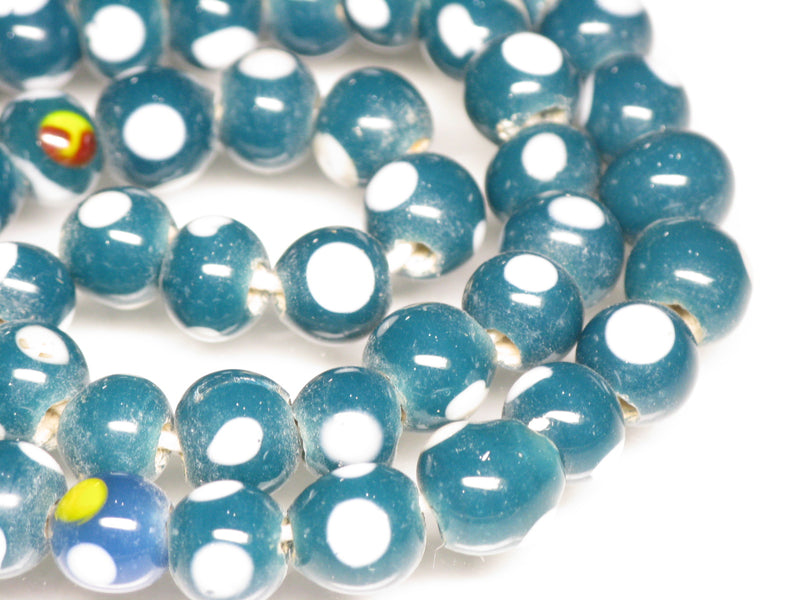 TOKO-BEADS AG111-23N Glass bead (strand) 8~9.5mm AG111-23N とんぼ玉（連） 8~9.5mm Asian bead & African bead  Handmade,Lampeork,bead,asia,india,ethnic,parts,accessory,beads とんぼ玉,ビーズ,トンボ玉,アジア,インド,エスニック,手作り,パーツ,アクセサリー