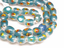 TOKO-BEADS AG111-24N Glass bead (strand) 7.5~8.5mm AG111-24N とんぼ玉（連） 7.5~8.5mm Asian bead & African bead  Handmade,Lampeork,bead,asia,india,ethnic,parts,accessory,beads とんぼ玉,ビーズ,トンボ玉,アジア,インド,エスニック,手作り,パーツ,アクセサリー