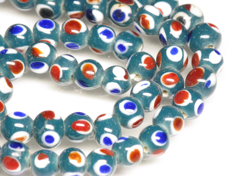 TOKO-BEADS AG111-25N Glass bead (strand) 8~10mm AG111-25N とんぼ玉（連） 8~10mm Asian bead & African bead  Handmade,Lampeork,bead,asia,india,ethnic,parts,accessory,beads とんぼ玉,ビーズ,トンボ玉,アジア,インド,エスニック,手作り,パーツ,アクセサリー