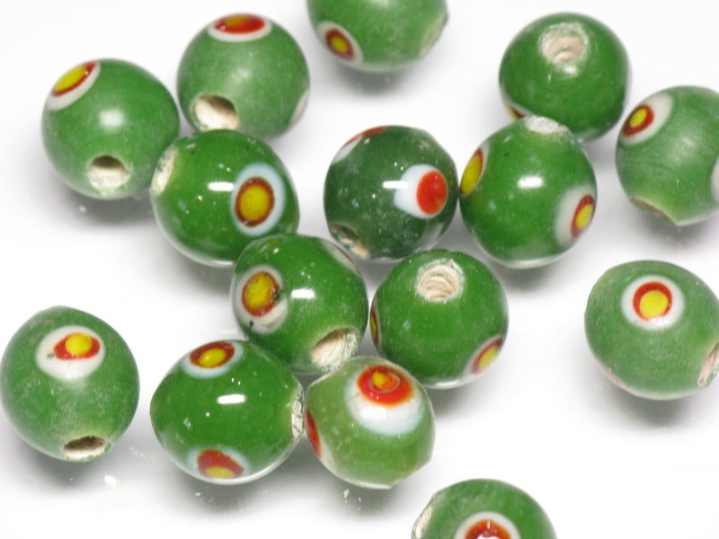 TOKO-BEADS |AG111-62S スポット柄のとんぼ玉 10~11mm