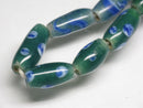 TOKO-BEADS AG112-08N Glass bead (Strand) 6~8mm AG112-08N スポット柄とんぼ玉（連） 6~8mm Asian bead & African bead  Handmade,Lampeork,bead,asia,india,ethnic,parts,accessory,beads とんぼ玉,ビーズ,トンボ玉,アジア,インド,エスニック,手作り,パーツ,アクセサリー